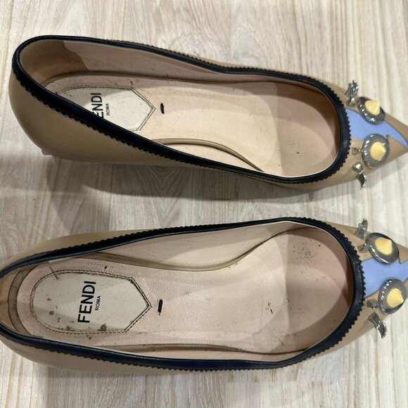 Fendi Nude Flat with silver heel - Picture 6 of 9
